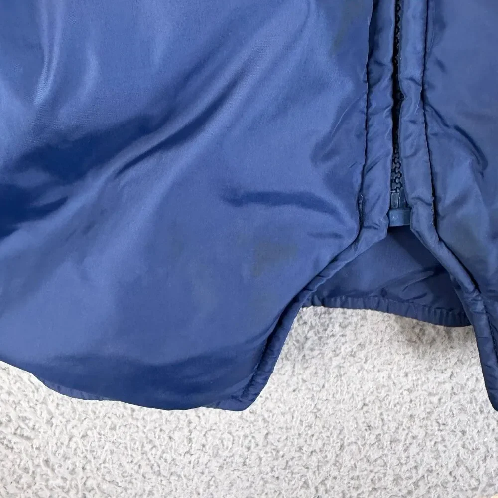 VINTAGE REI Goose Down Vest Men XL Blue Puffer Quilted Full Zip Insulated Hiking